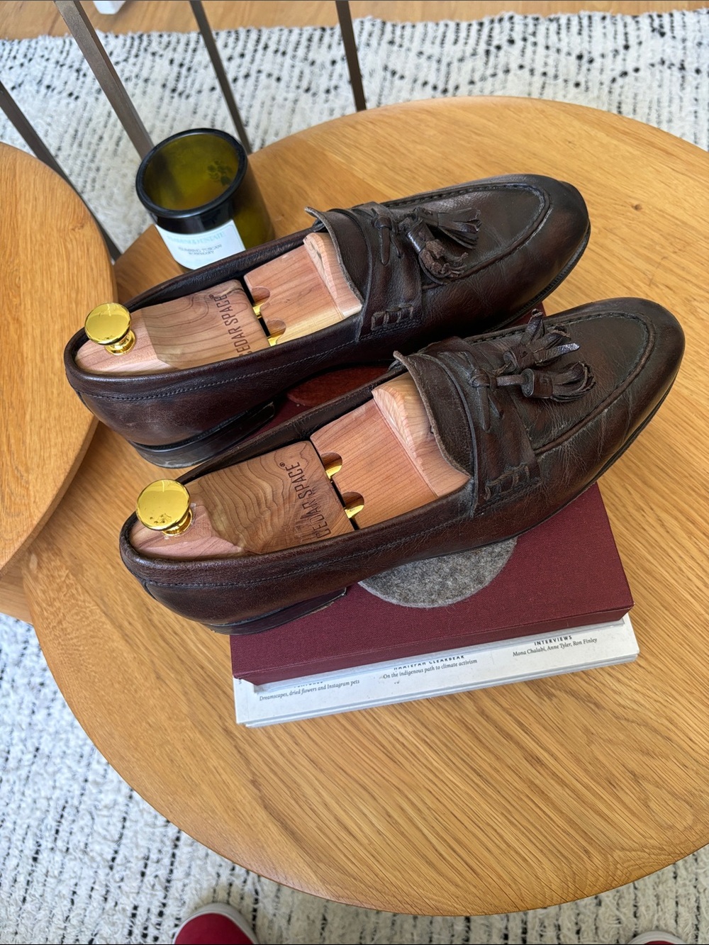 Suitsupply Dark Brown Leather Tassel Loafers